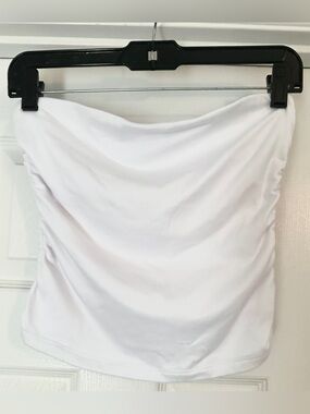 White Strapless Tube Top